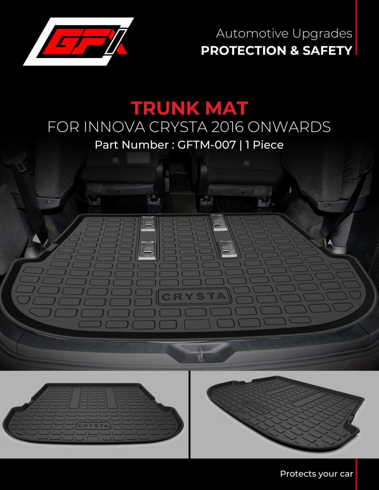 premium quality trunk mats for Toyota Innova Crysta