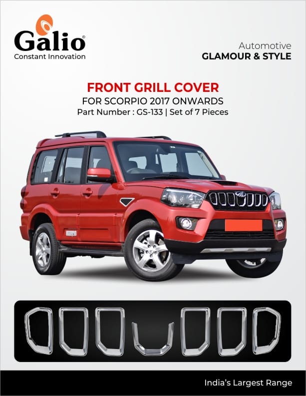 Chrome finish Grill Garnish for Mahindra Scorpio