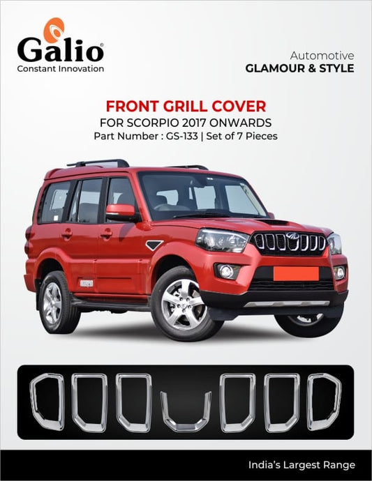 Chrome finish Grill Garnish for Mahindra Scorpio