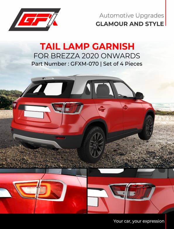 Maruti Suzuki Brezza Chrome Finish Tail Lamp Garnish