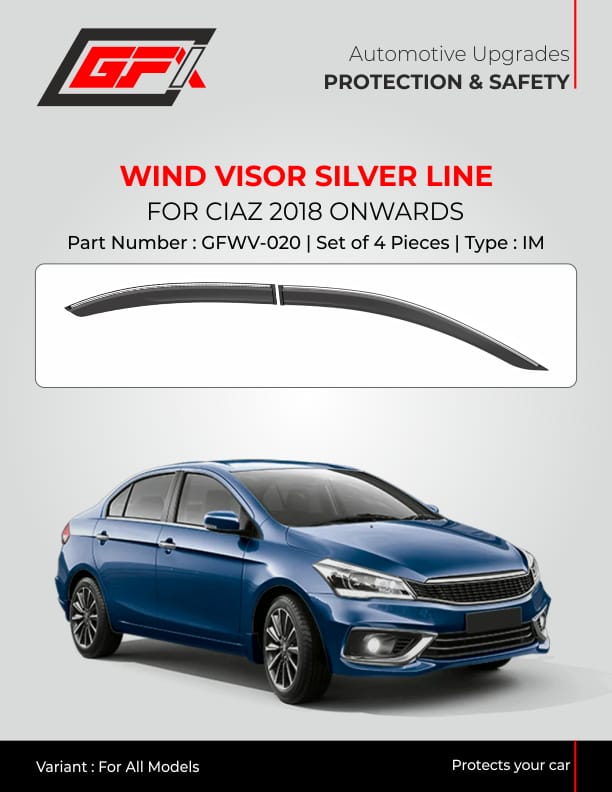 Chrome Line Door Visor for Maruti Suzuki Ciaz