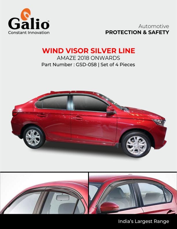 Honda Amaze - Door Visor Chrome Line