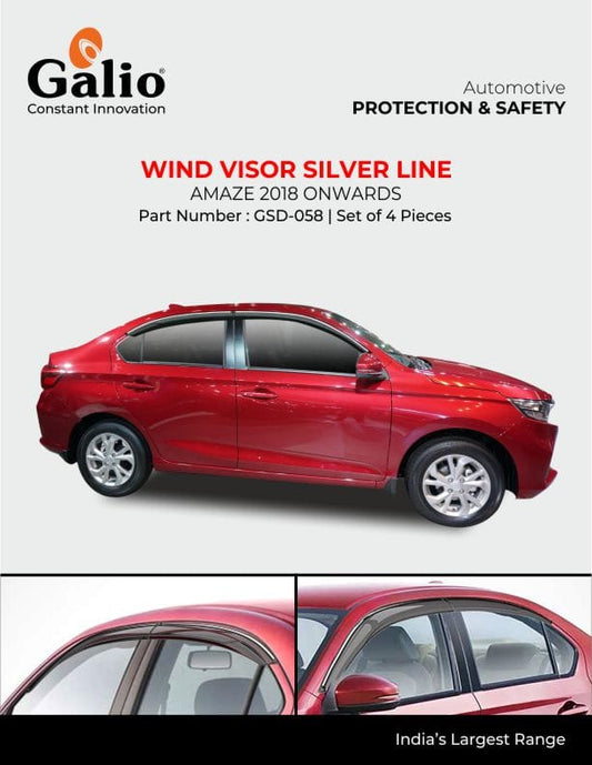 Honda Amaze - Door Visor Chrome Line