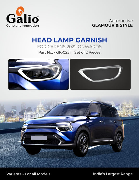 Chrome Finish Head Lamp Garnish for KIA Carens