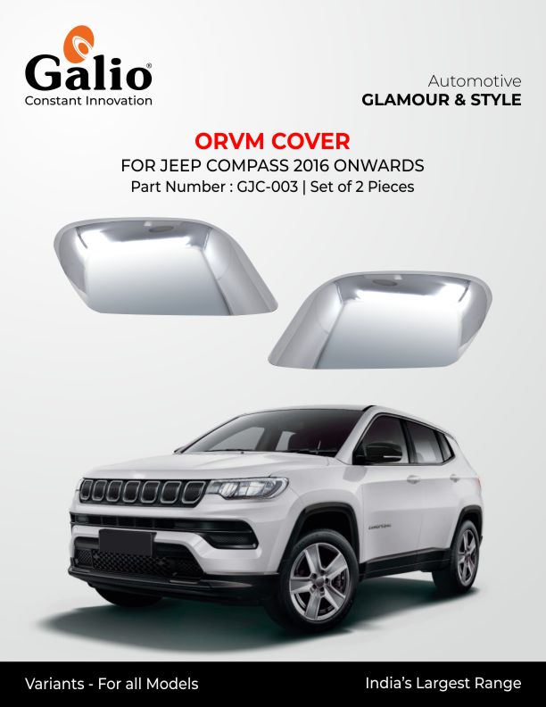chrome finish Jeep Compass ORVM Garnish