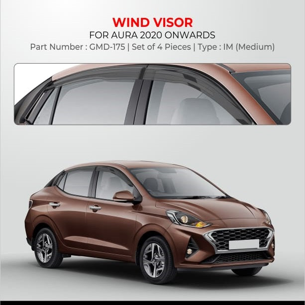 Door Visor For Hyundai Aura - Model 2020 Onwards