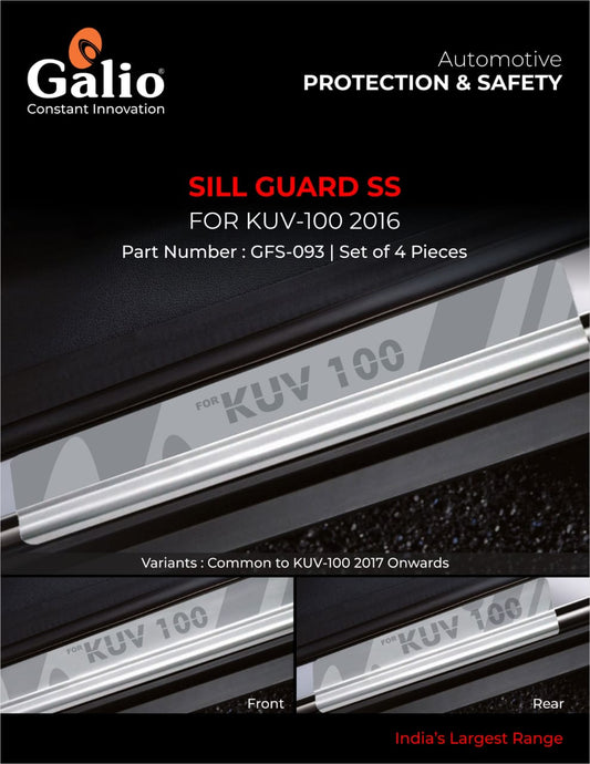 Chrome Line Mahindra KUV 100 Sill Guard SS