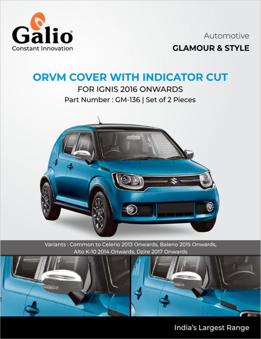 Maruti Suzuki Ignis Chrome Finish Integrated Blinking ORVM Cover