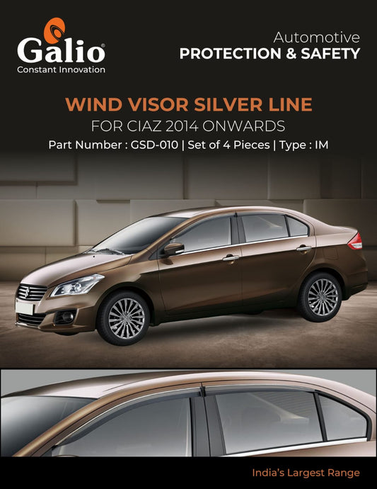 Chrome Line Door Visor for Maruti Suzuki Ciaz
