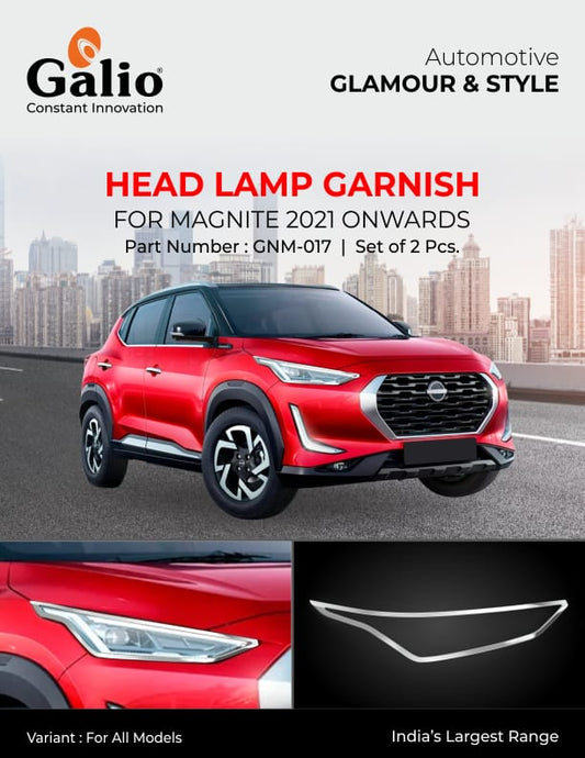Chrome Finish Head Lamp Garnish for Nissan Magnite