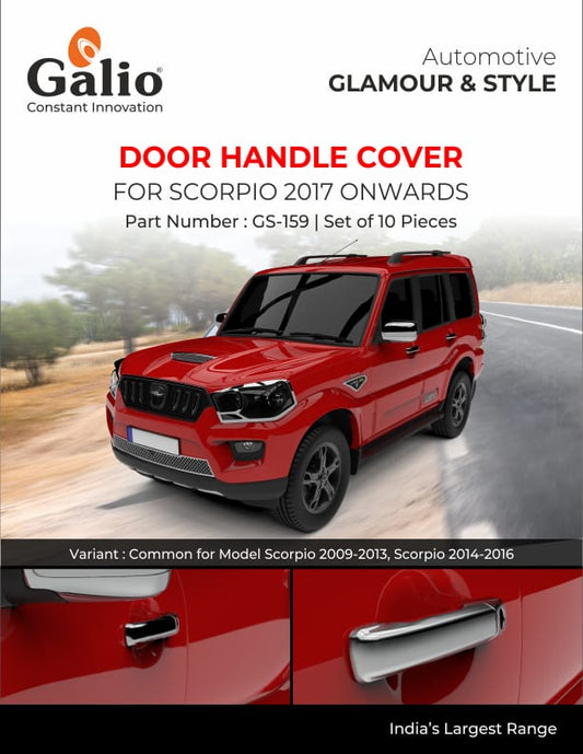 Chrome finish Door Handle Cover for Mahindra Scorpio