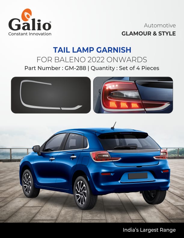Maruti Suzuki Baleno Chrome Finish Tail Lamp Garnish