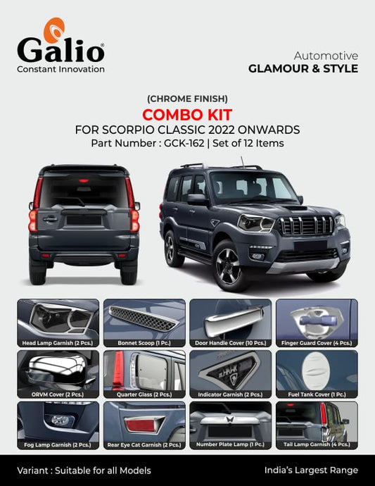 Mahindra Scorpio classic Chrome Finish combo kit
