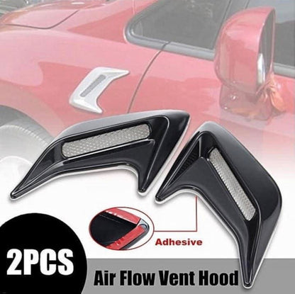 Black Universal Car Auto Decorative Air Scoop Flow Intake Hood Vent Bonnet Fender Mesh