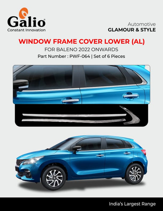 Aluminium Maruti Suzuki Baleno Window Frame Cover Lower Kit