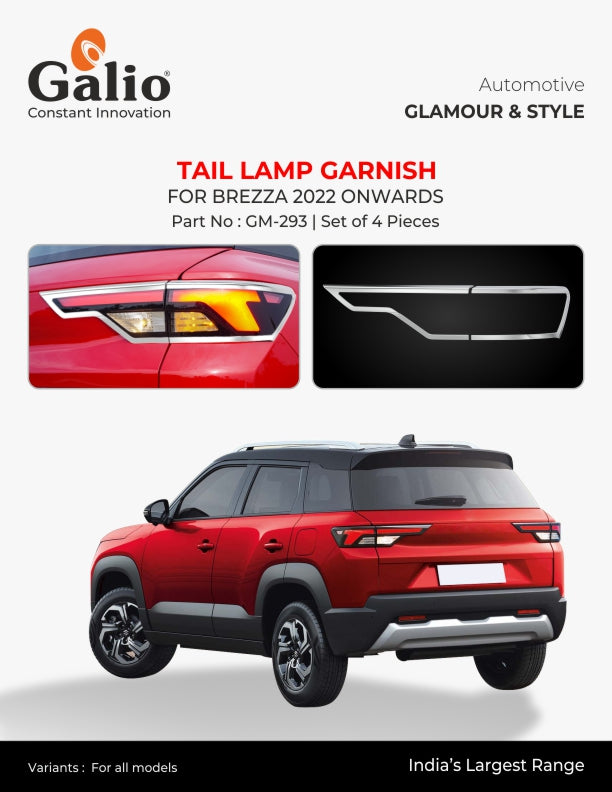Maruti Suzuki Brezza Tail Lamp Garnish Chrome Finish