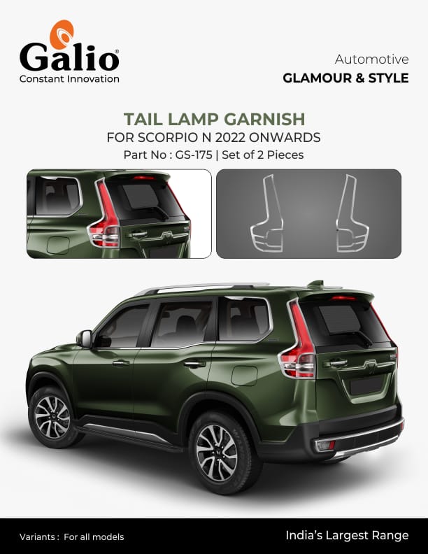 Mahindra Scorpio N Tail Lamp Garnish Chrome Finish