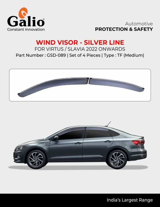 Volkswagen Virtus Door Visor Chome Line