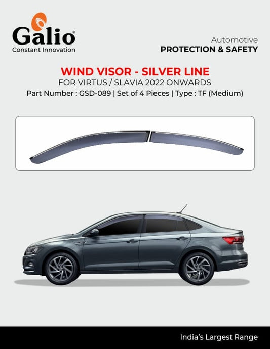 Volkswagen Virtus Door Visor Chome Line