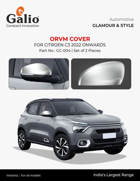 Citroen C3 ORVM Garnish - Chrome Finish