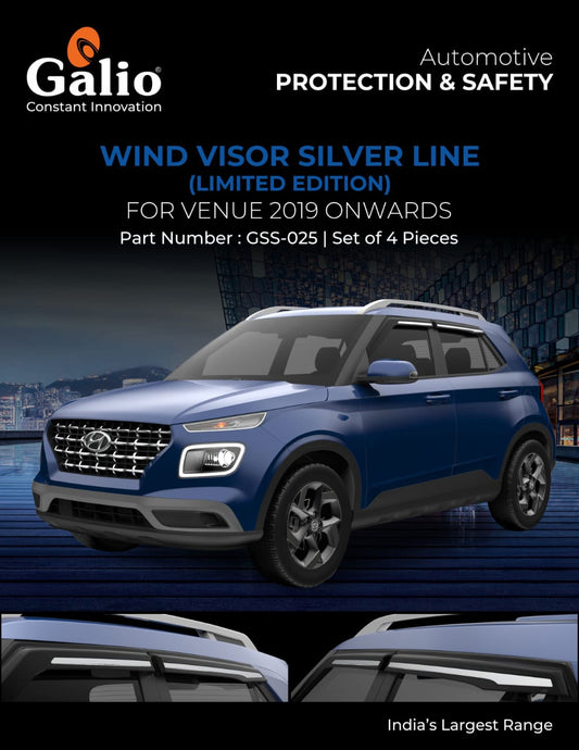 Hyundai Venue Door Visor Chome Line