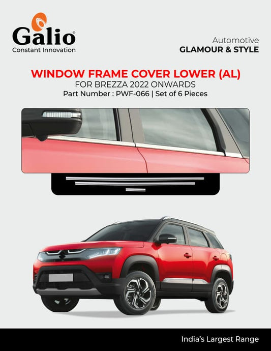 Window Frame Cover Lower For Maruti Suzuki Brezza - Aluminium
