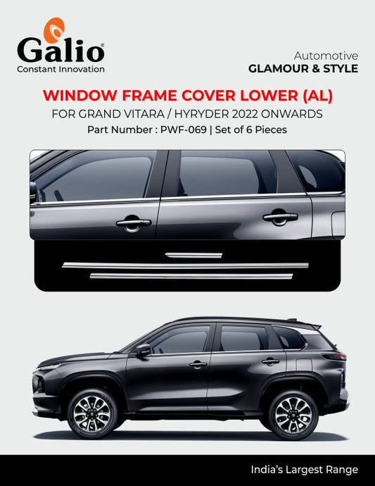 Window Frame Cover Lower For Maruti Suzuki Grand Vitara - Aluminium