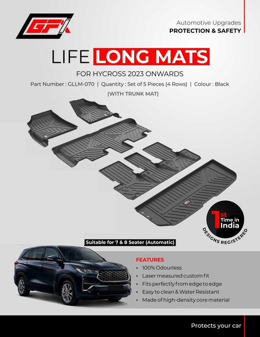 Toyota Innova Hycross - Life Long Mats 2022 Onwards