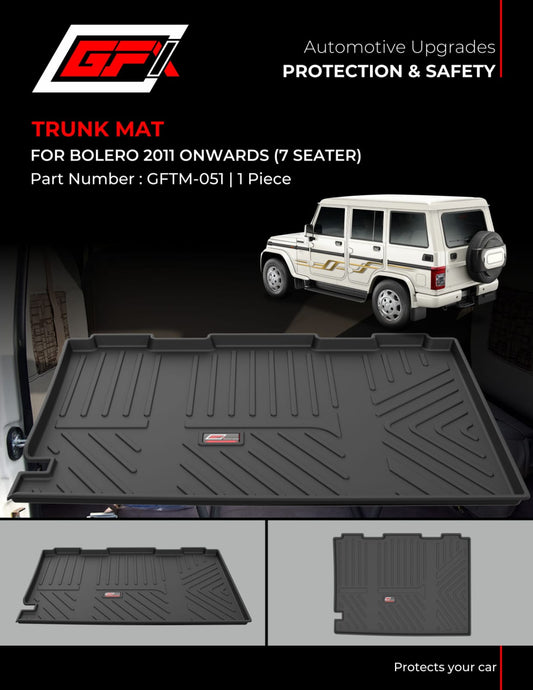 Mahindra Bolero - Trunk Mat - 2011 Onwards