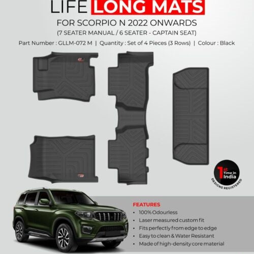 Mahindra Scorpio N - Life Long Mats - Model 2022 Onwards
