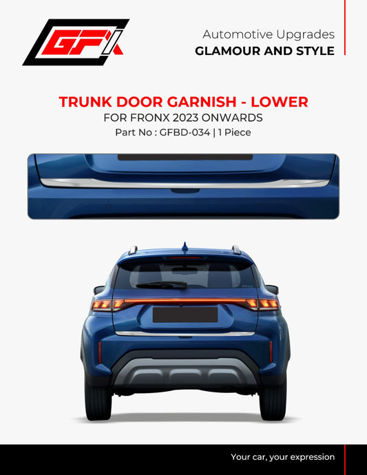 Trunk Door Garnish Lower For Maruti Suzuki Fronx - Model 2023 Onwards