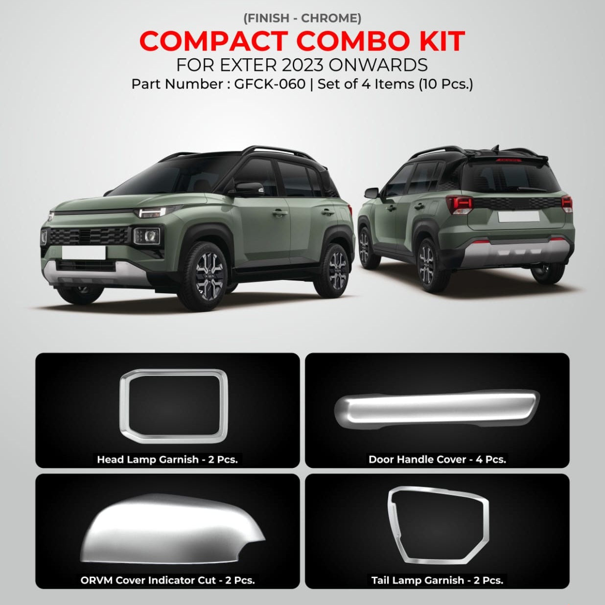 Compact Combo Kit For Hyundai Exter - Model 2023 Onwards