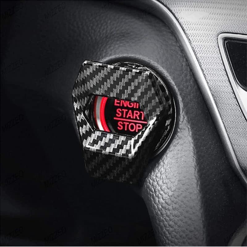 Carbon Fiber Car Engine Start-Stop Switch Lambo Style Button Cover- Metal