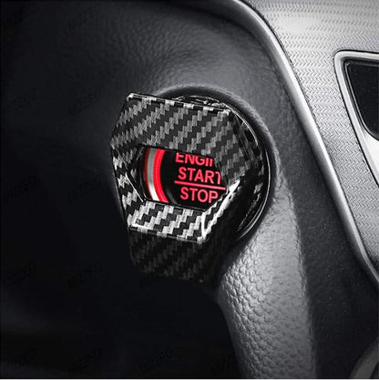 Carbon Fiber Car Engine Start-Stop Switch Lambo Style Button Cover- Metal