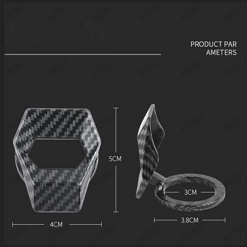 Carbon Fiber Car Engine Start-Stop Switch Lambo Style Button Cover- Metal