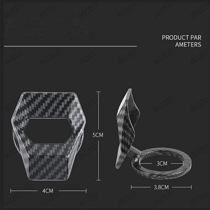 Carbon Fiber Car Engine Start-Stop Switch Lambo Style Button Cover- Metal