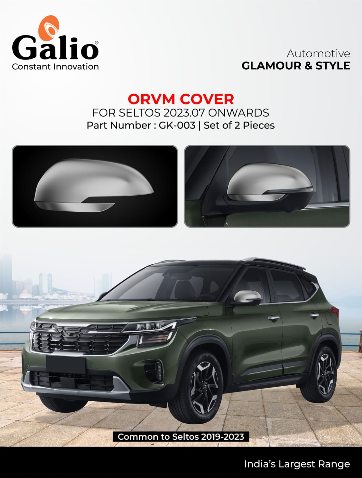 ORVM Garnish For Kia Seltos - Model 2023 Onwards