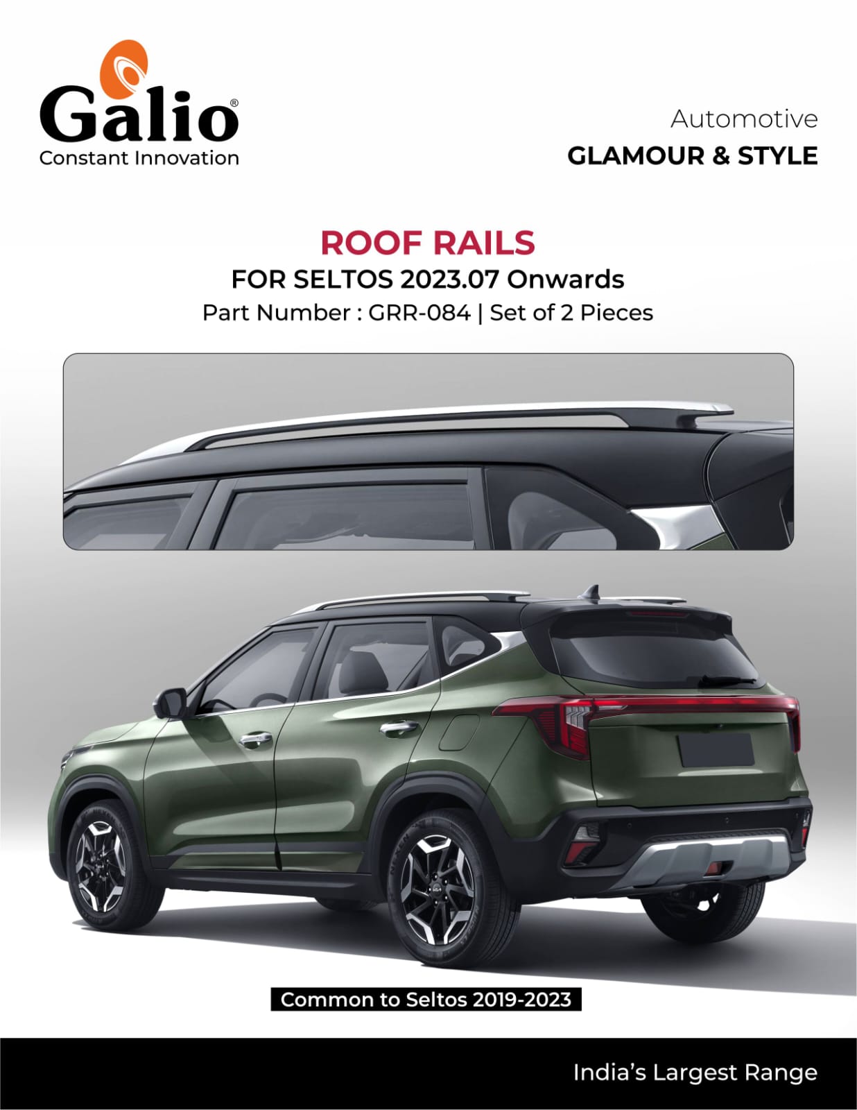 Roof Rails For Kia Seltos - Model 2023 Onwards