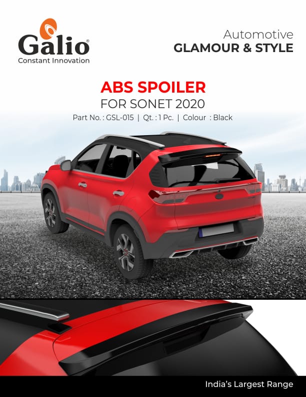 ABS Spoiler For Kia Sonet - Model 2020 Onwards