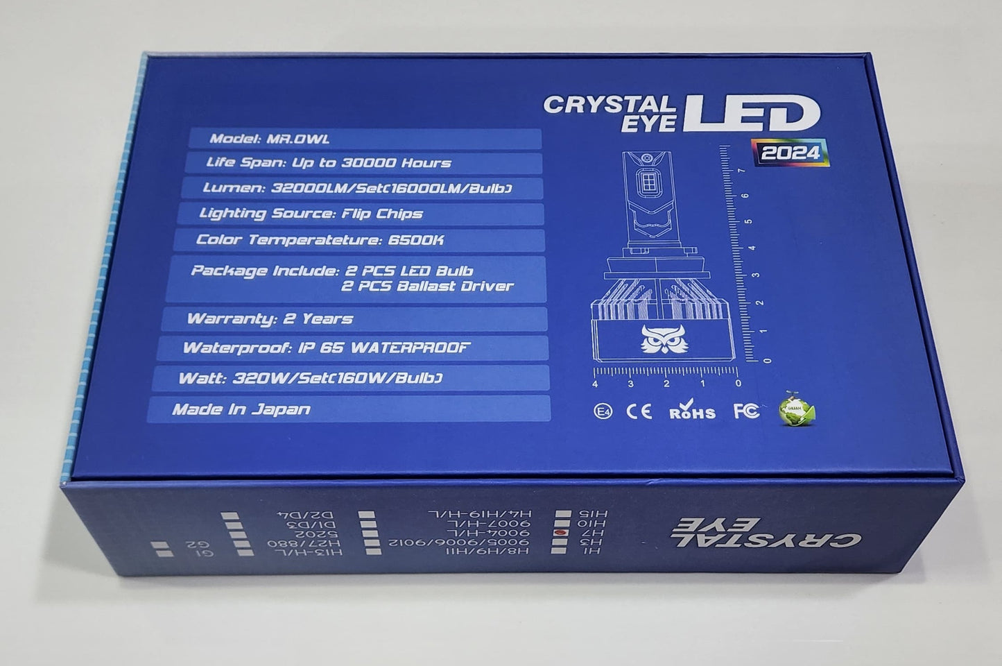 Crystal Eye 320W Car LED Headlight Bulb