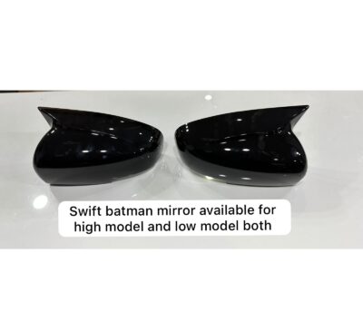 Batman Style Black Finish Mirror Cover For Maruti Suzuki Swift – Model 2020 Onwards