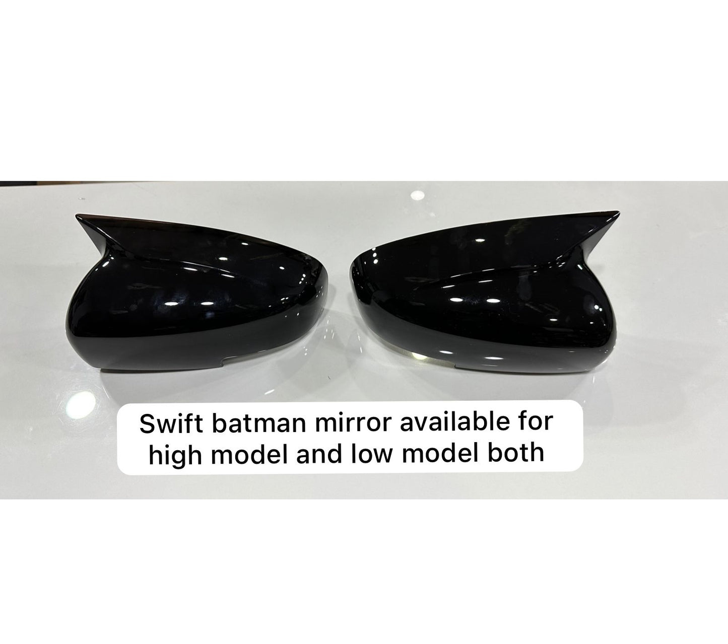 Batman Style Black Finish Mirror Cover For Maruti Suzuki Swift – Model 2020 Onwards