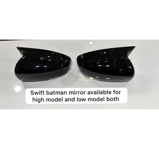 Batman Style Black Finish Mirror Cover For Maruti Suzuki Swift – Model 2020 Onwards