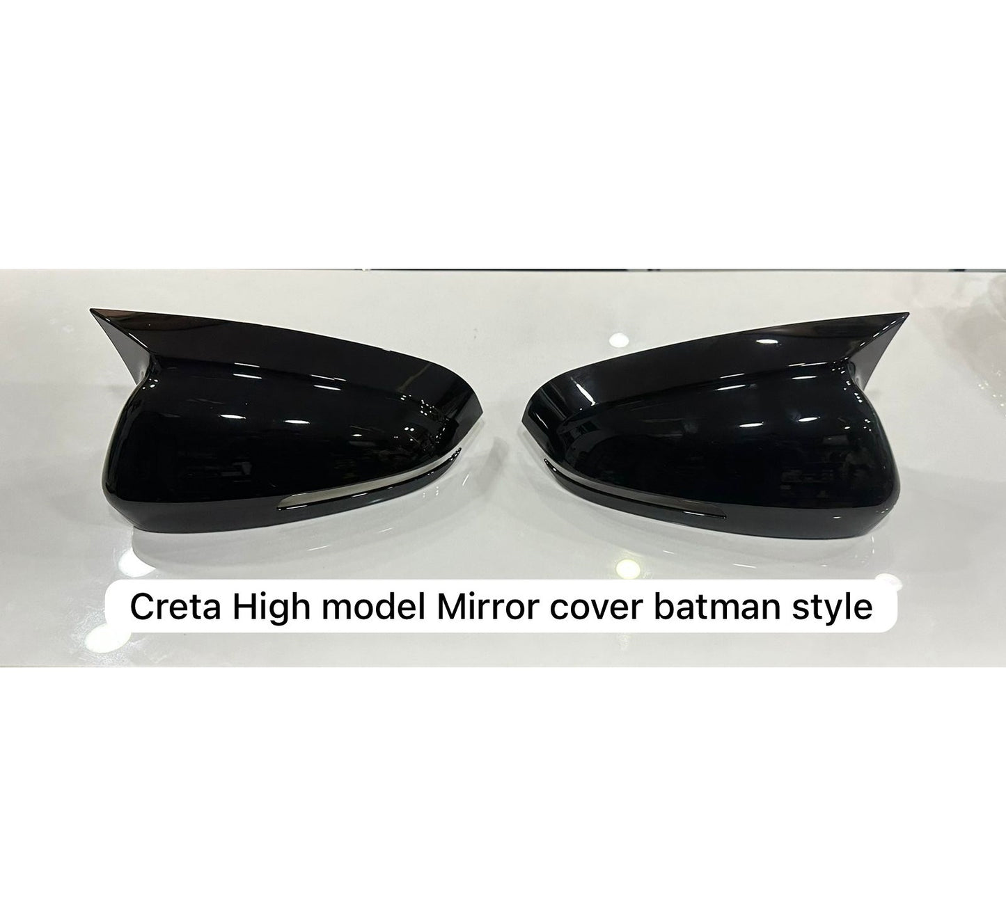 Batman Style Black Finish Mirror Cover For Hyundai Creta – Model 2020 Onwards