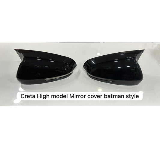Batman Style Black Finish Mirror Cover For Hyundai Creta – Model 2020 Onwards