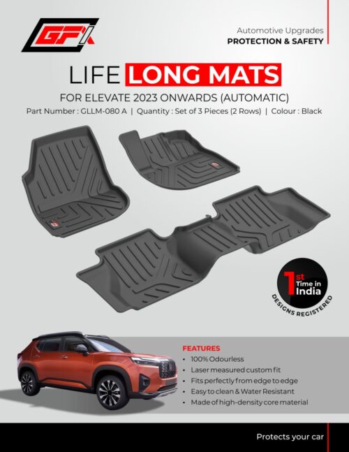 Car Floor Mat For Honda Elevate - Model 2023 Onwards
