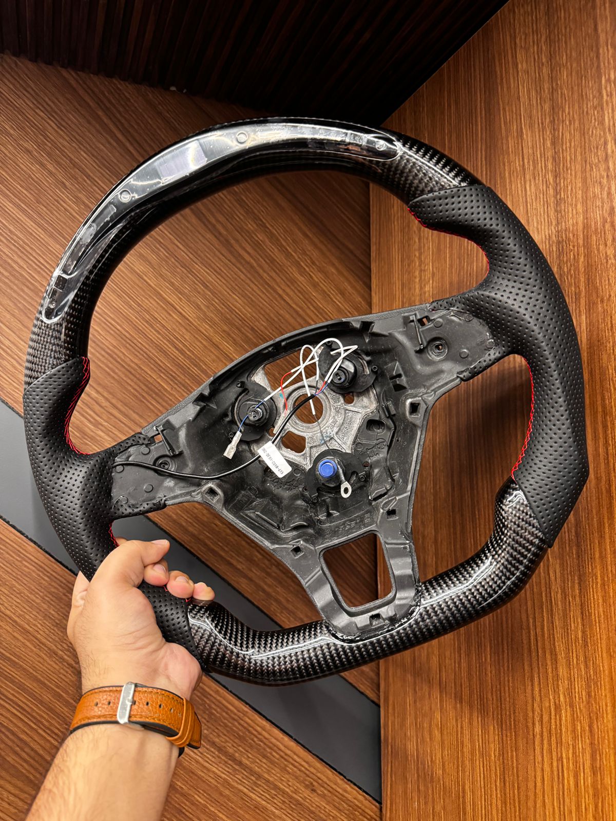 LED Carbon Fiber Steering For Volkswagen Polo