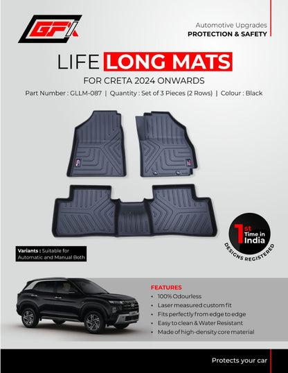 Life Long Mats For Hyundai Creta - Model 2024 Onwards