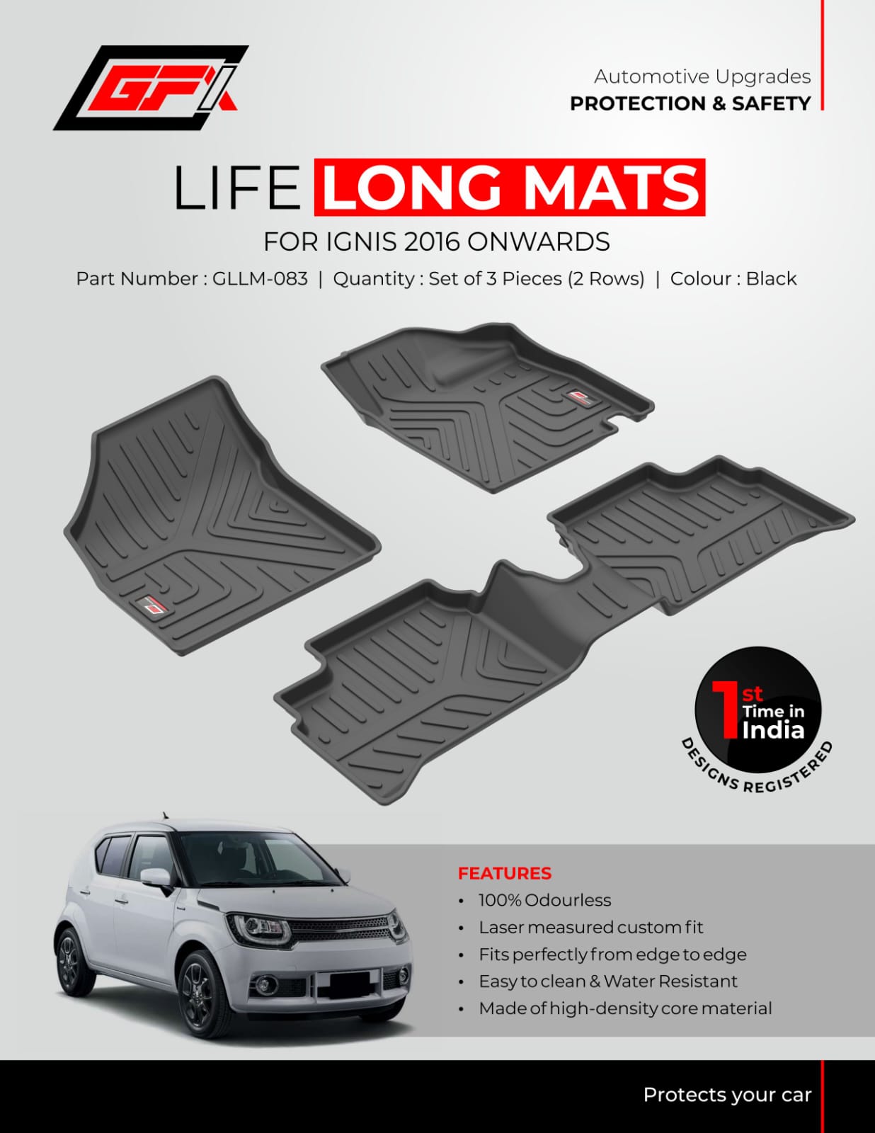 Life Long Mats For Maruti Suzuki Ignis - Model 2016 Onwards