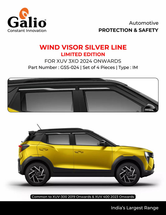 Chome Line Door Visor For Mahindra XUV 3XO - Model 2024 Onwards